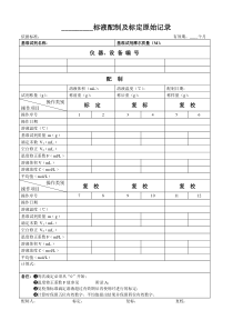 标准滴定溶液配制及标定原始记录