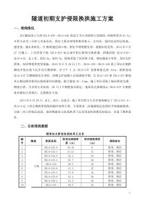 标隧道初期支护侵限换拱施工方案