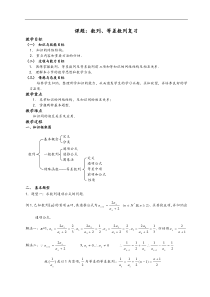 湖南省长沙市一中高中数学必修5教案(全套)高一数学《数列等差数列复习》