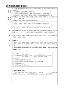 溶质的质量分数学案