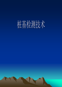 桩基检测技术.