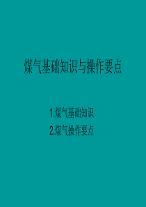 煤气基础知识与操作要点