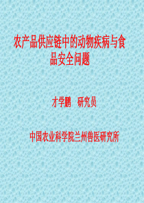 农产品供应链中的动物疾病与食品安全问题