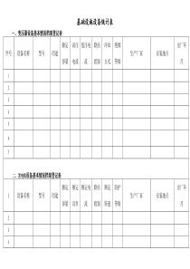 物业设施设备台账表格表单