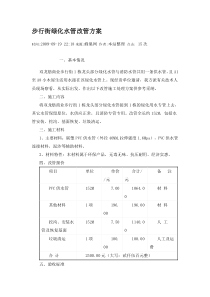 步行街绿化水管改管方案