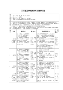 武术单元教学计划2