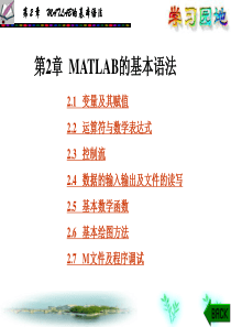 第2章MATLAB的基本语法