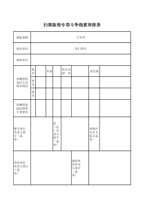 扫黑除恶专项斗争线索举报表