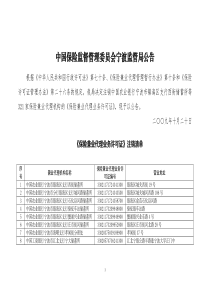 保险兼业代理注销公告doc-宁波市保险行业协会