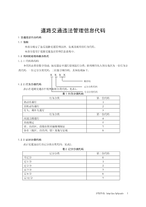 最新的道路交通违法信息代码