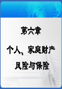 保险学第6章个人、家庭财产风险与保险