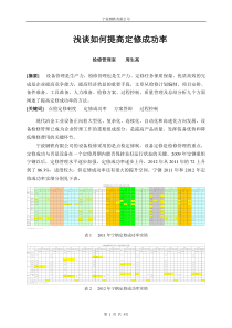 浅谈如何提高定修成功率