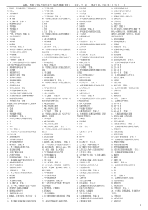 暨南大学医学院外科学I段选择题(首版)