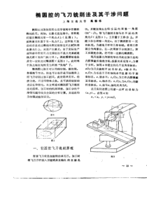 椭圆腔的飞刀铣削法及其千涉问题上海交通大学昊撮华椭...