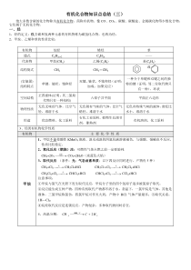 有机化合物知识点总结(三)