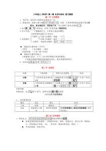 浙教版科学八年级上_第一章总复习