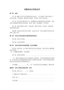 有限公司合伙企业协议书