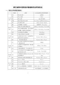 浙江省高中信息技术基础知识会考知识点