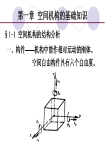 机构学和机器人学-1空间机构的基础知识.