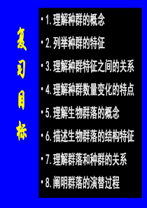 生物必修三第四章种群和群落复习