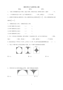 圆的周长与面积(易错题练习)