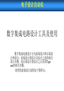 数字集成电路设计工具及使用