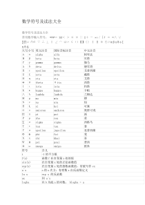 数学符号及读法大全