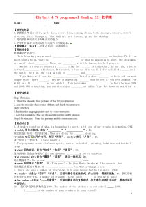 江苏省扬中市外国语中学九年级英语上册《9AUnit4TVprogrammes》Reading教学案