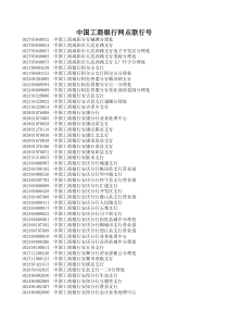 全国银行网点联行号