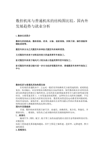 数控机床与普通机床的结构图比较_国内外发展趋势与就业分析