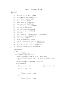 江苏省连云港市灌云县穆圩中学八年级英语上册《Unit1Friends》复习案牛津版