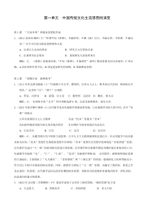 江苏省高三历史调研一模试题分类汇编必修三第一单元