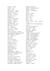 数码相机专业词汇