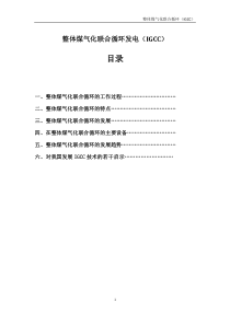 整体煤气化联合循环IGCC