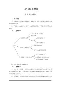 公司金融助学指导