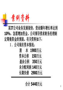 公司金融第五章筹资决策