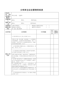 文明单位动态考核表