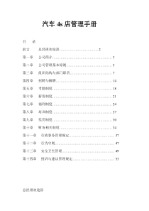 汽车4S店管理手册ACURA