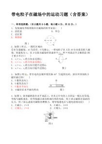 带电粒子在磁场中的运动习题(含答案)