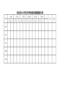 冬季长跑比赛成绩统计表