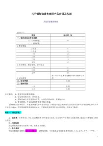 关于银行储蓄与理财产品的介绍及构想