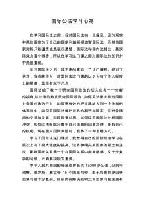 电大网上作业国际公法学习心得