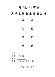 大学生职业生涯规划报告书最强参考范例