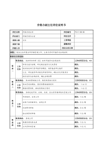 军工行业-价格管理办公室-副主任岗位说明书