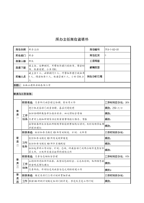 军工行业-所办主任岗位说明书