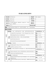 军工行业-所办副主任岗位说明书