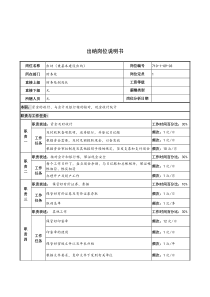 军工行业-财务处-出纳岗位说明书