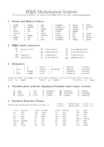 Latex-math-symbols