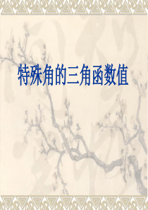 九年级下册28.1.3特殊角的三角函数值课件(15PPT)