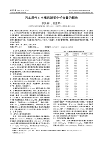 汽车尾气对土壤和蔬菜中铅含量的影响